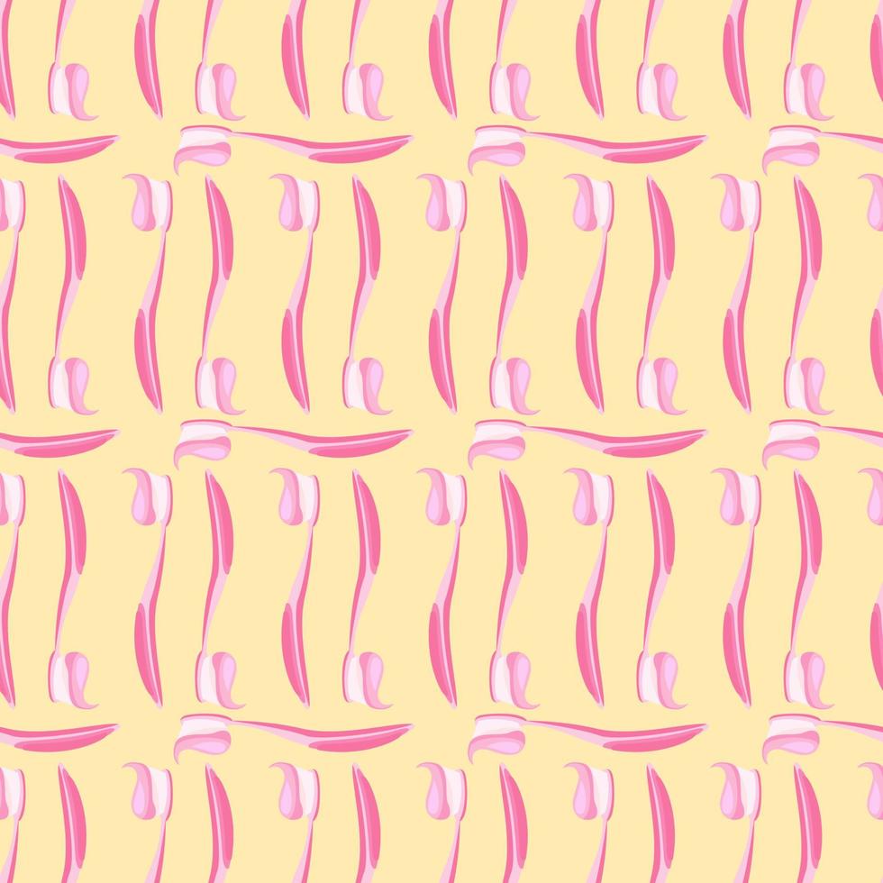 Toothbrush pattern, illustration, vector on white background