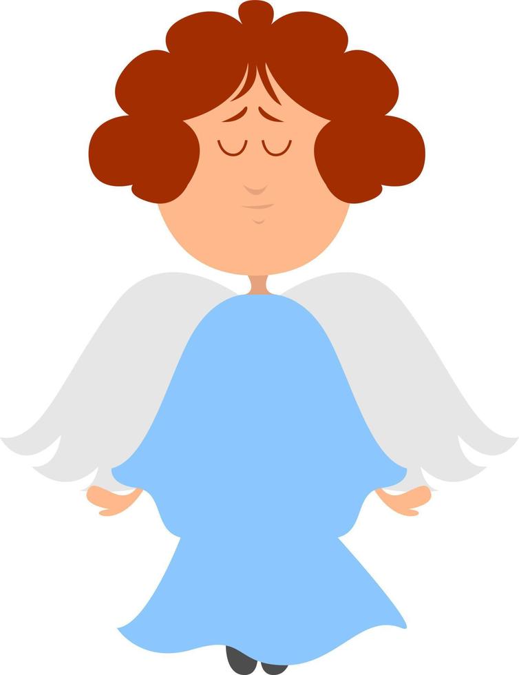 Ángel, ilustración, vector sobre fondo blanco.