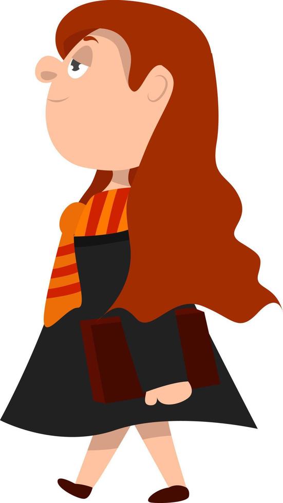 estudiante de hogwarts, ilustración, vector sobre fondo blanco