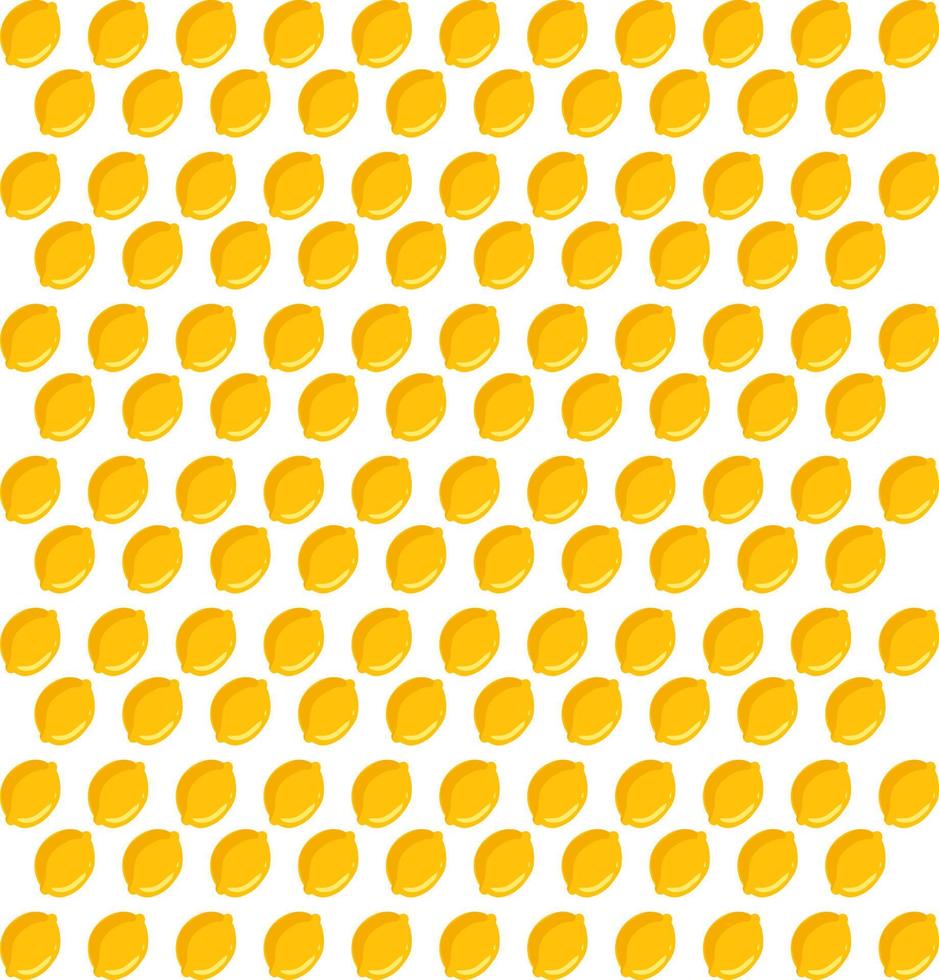 Lemon wallpaper, illustration, vector on white background.