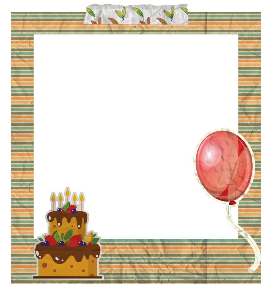 Creative Birthday Photo Frame png