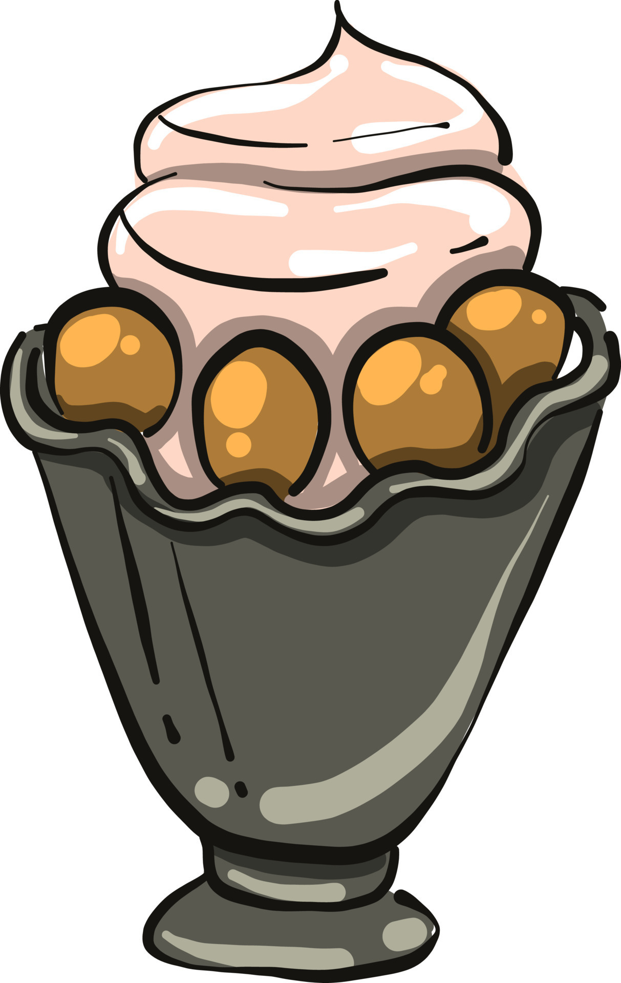 Ice cream in a bowl ,illustration, vector on white background 13893599 Vector Art at Vecteezy