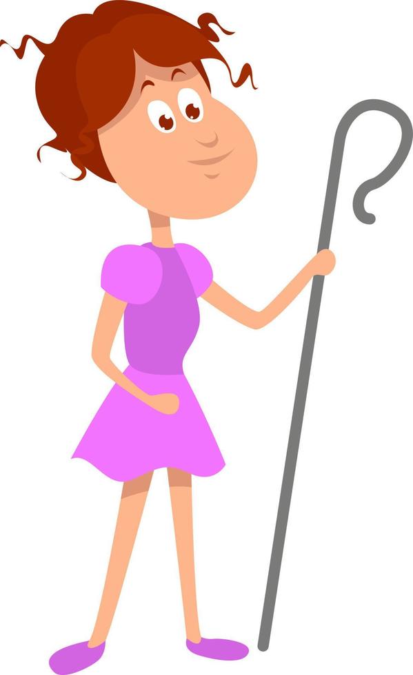 Shepard woman, illustration, vector on white background