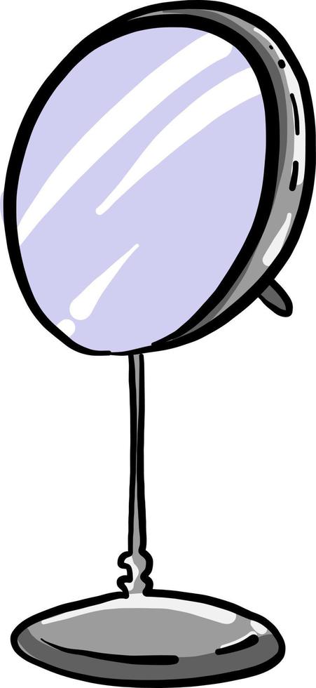 Round mirror, illustration, vector on white background