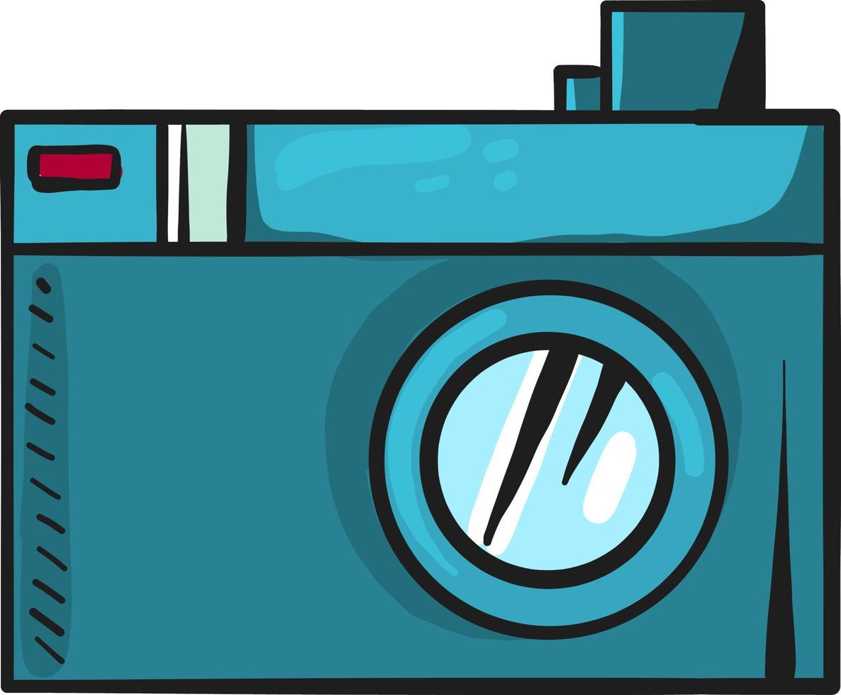Blue camera,illustration,vector on white background vector