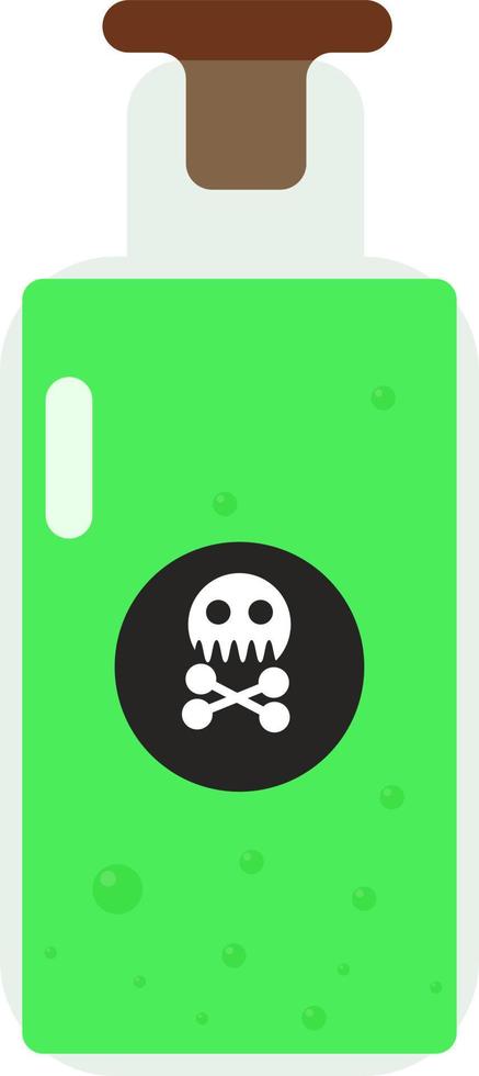 Poison bottle ,illustration, vector on white background.