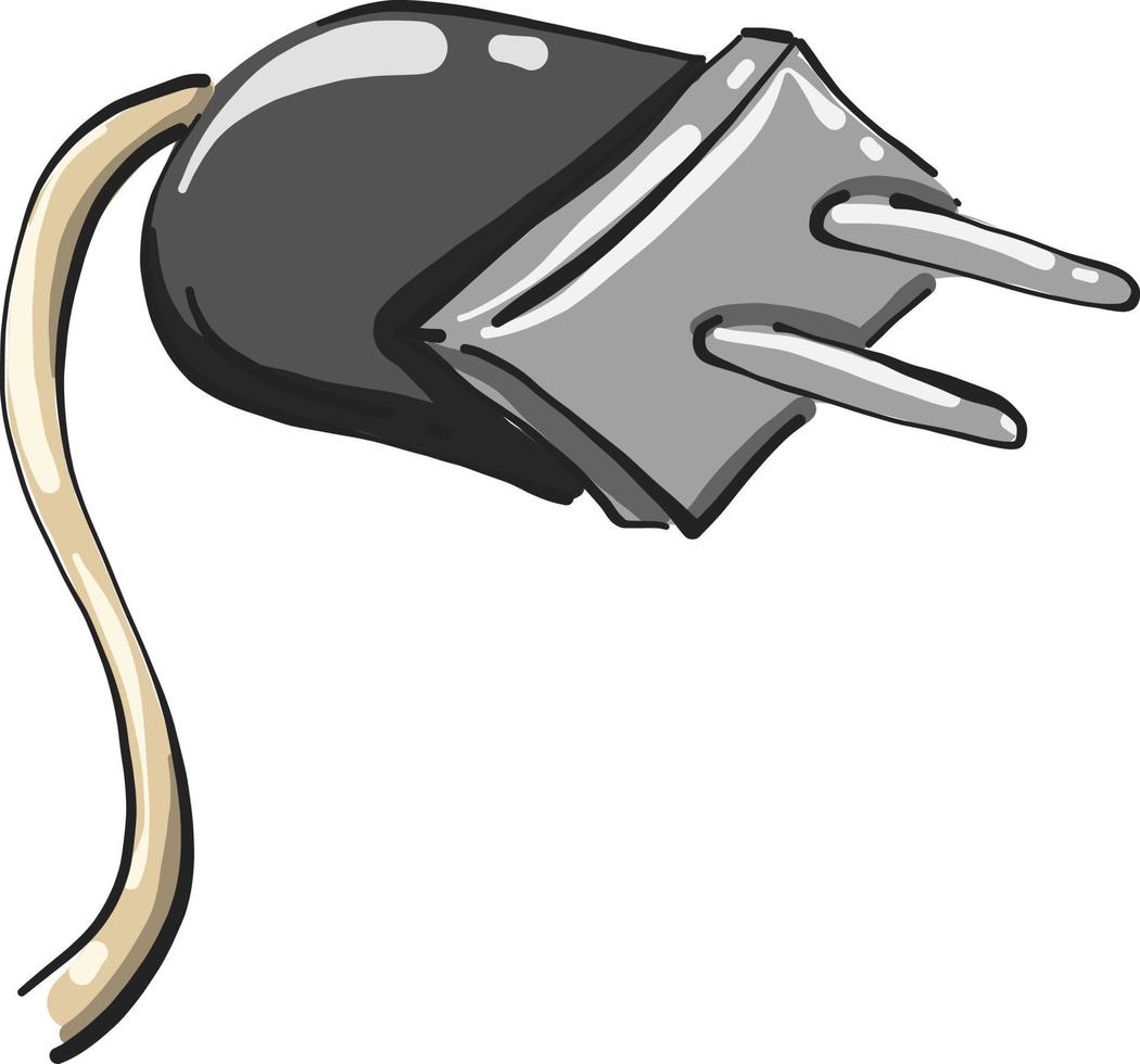 Simple charger, illustration, vector on white background.