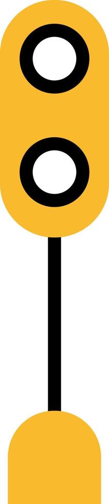 Railway lights, illustration, vector on a white background.