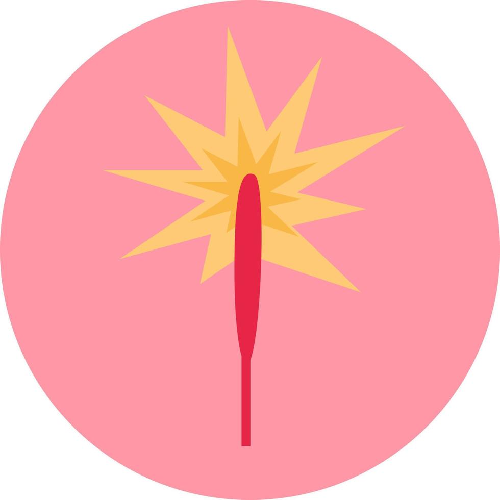 Celebration sparkler, illustration, vector on a white background.