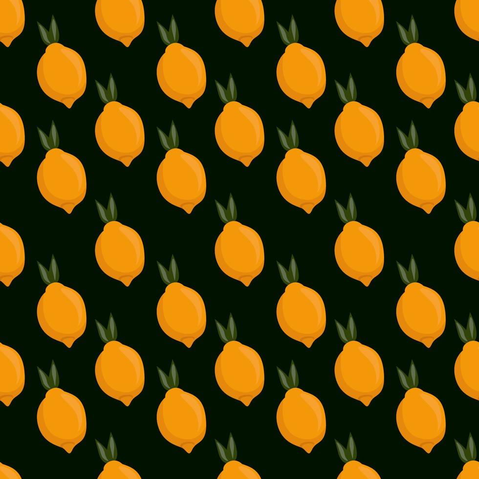 Lemons pattern, illustration, vector on white background
