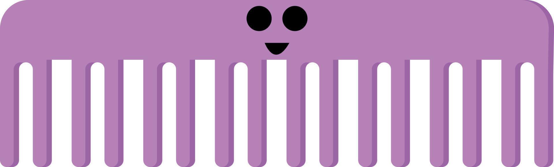 Purple comb, illustration, vector on white background.
