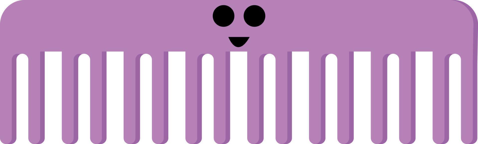 Purple comb, illustration, vector on white background.