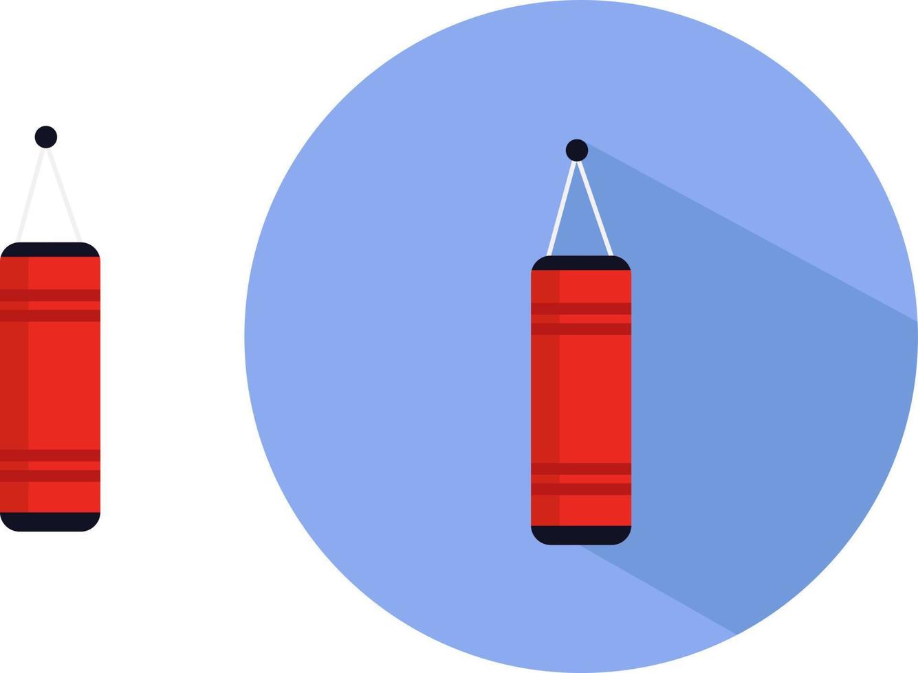 Boxing bag ,illustration, vector on white background.