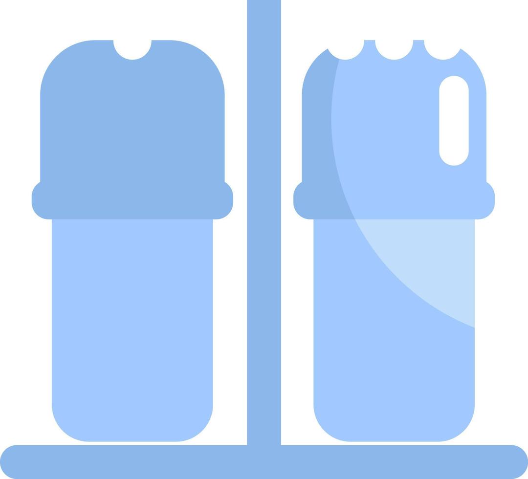 Salt and pepper container, illustration, vector on a white background.