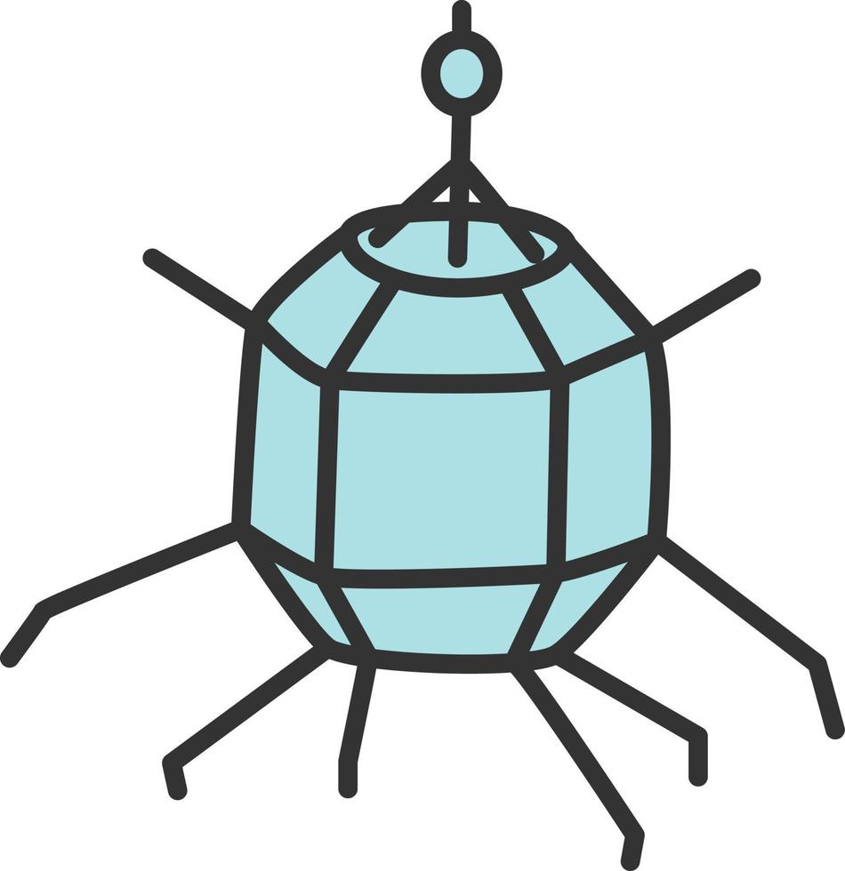 Space probe, illustration, vector, on a white background. vector