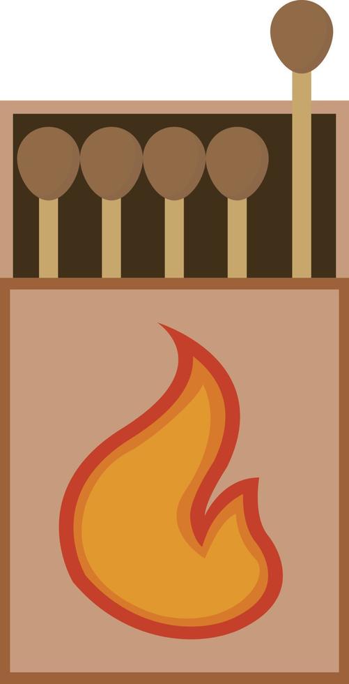 Matches, illustration, vector on white background.