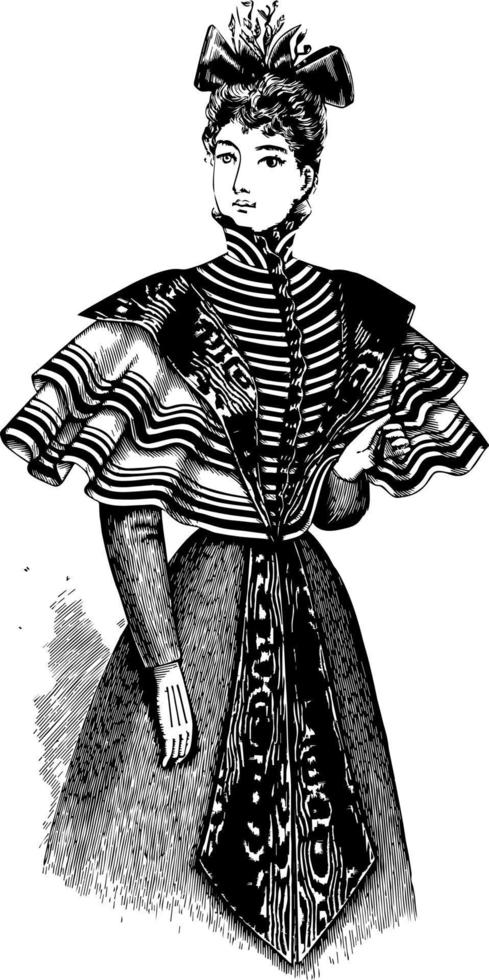 A late 19th century design, vintage engraving. vector