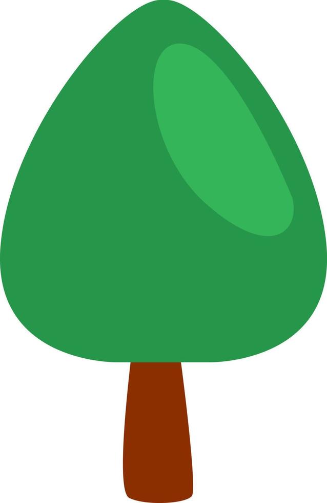 roble verde, ilustración, vector sobre fondo blanco.