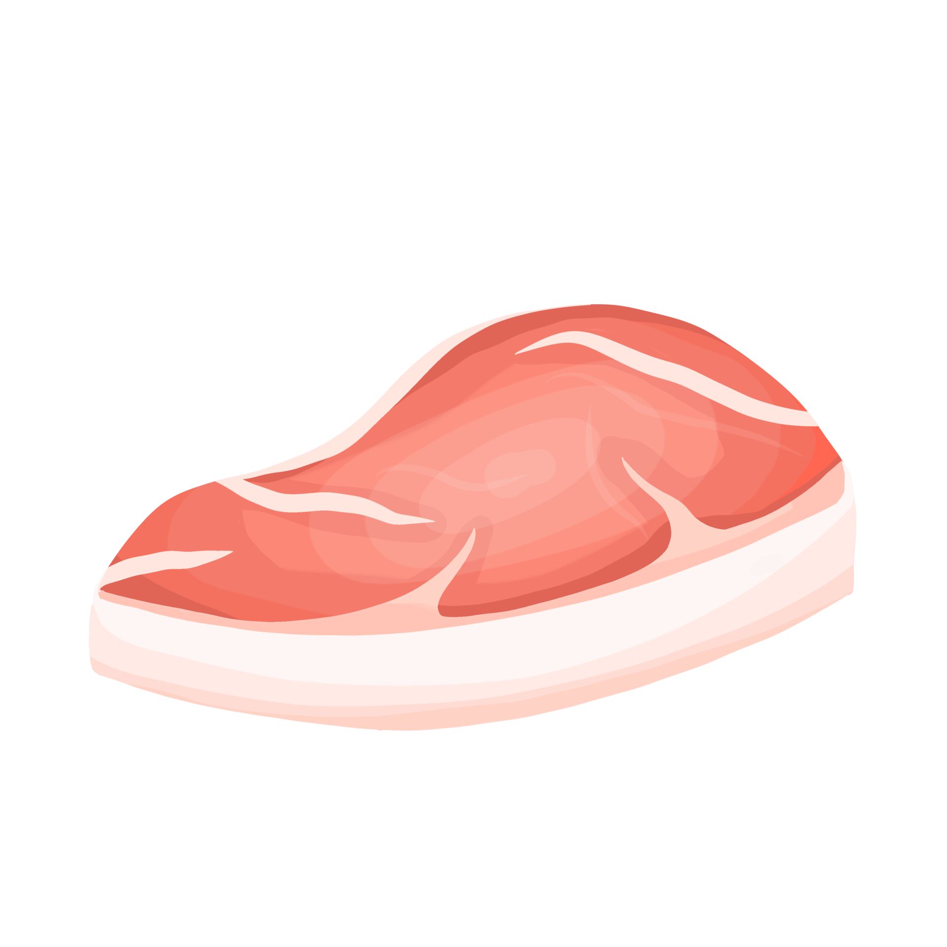 Freshly cut slices pork sirloin steak 13894382 PNG