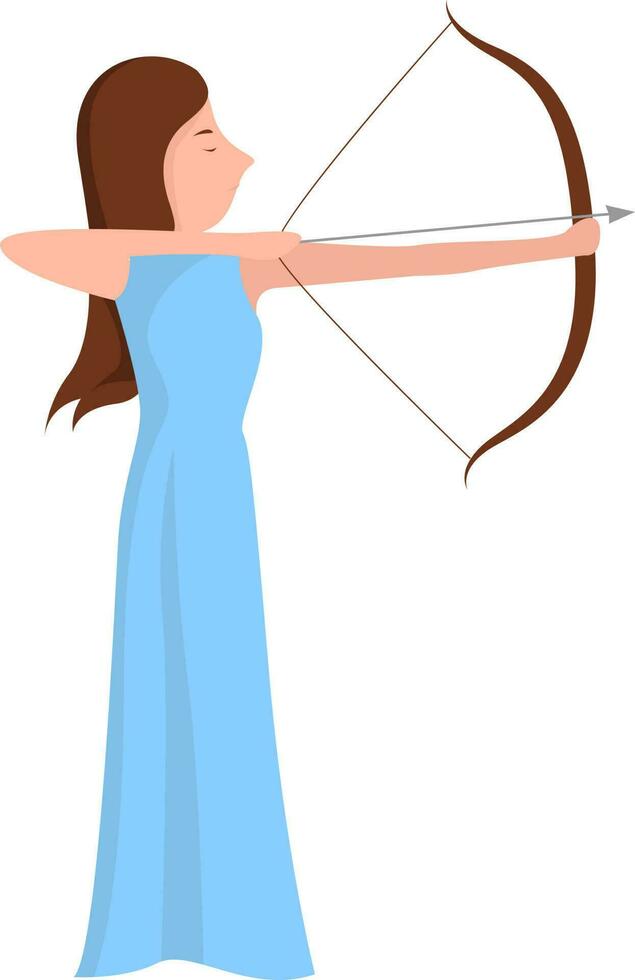 Sagittarius sign, illustration, vector on white background