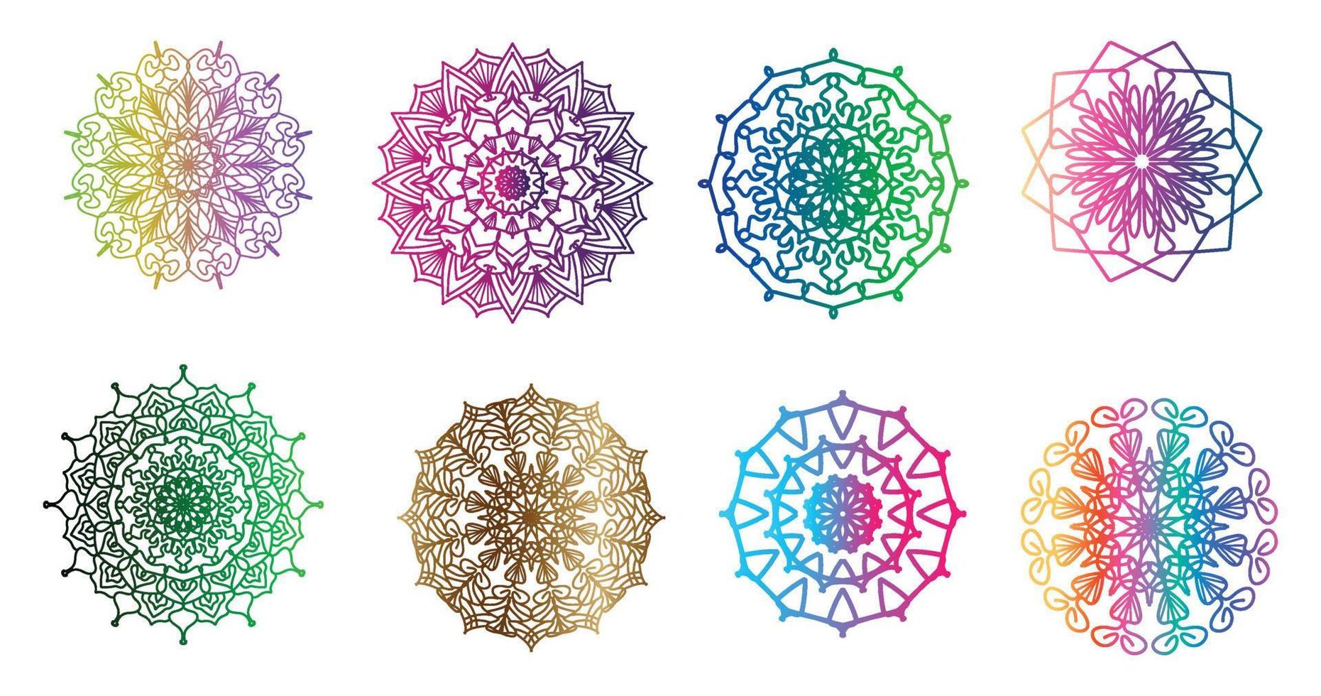 colorful mandala , set mandala,Mandalas, Vintage decorative element, Oriental pattern, vector, Islam, Arabic, Indian, turkish, pakistan, chinese, ottoman motifs, luxury ornamental mandala vector