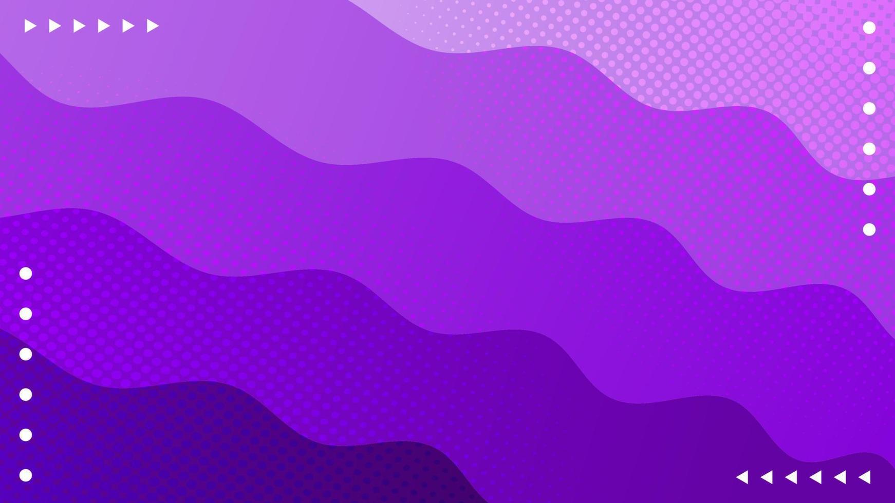 púrpura minimalista ondulado con degradado de fondo de semitono vector