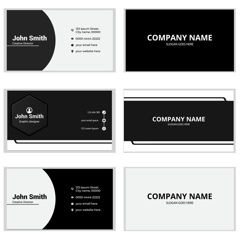 Simple Clean style modern business card template, Creative doublesided business card vector