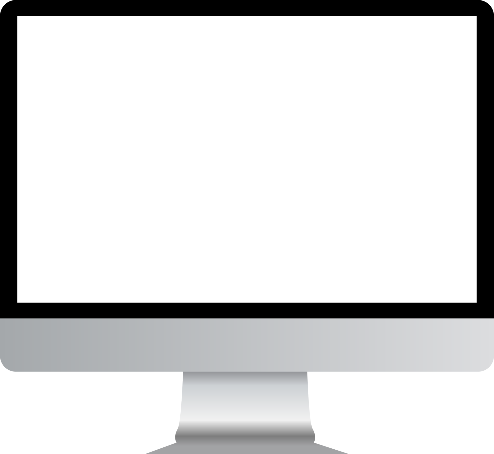 realistische computermonitorillustration. Bildschirmmodell des Geräts