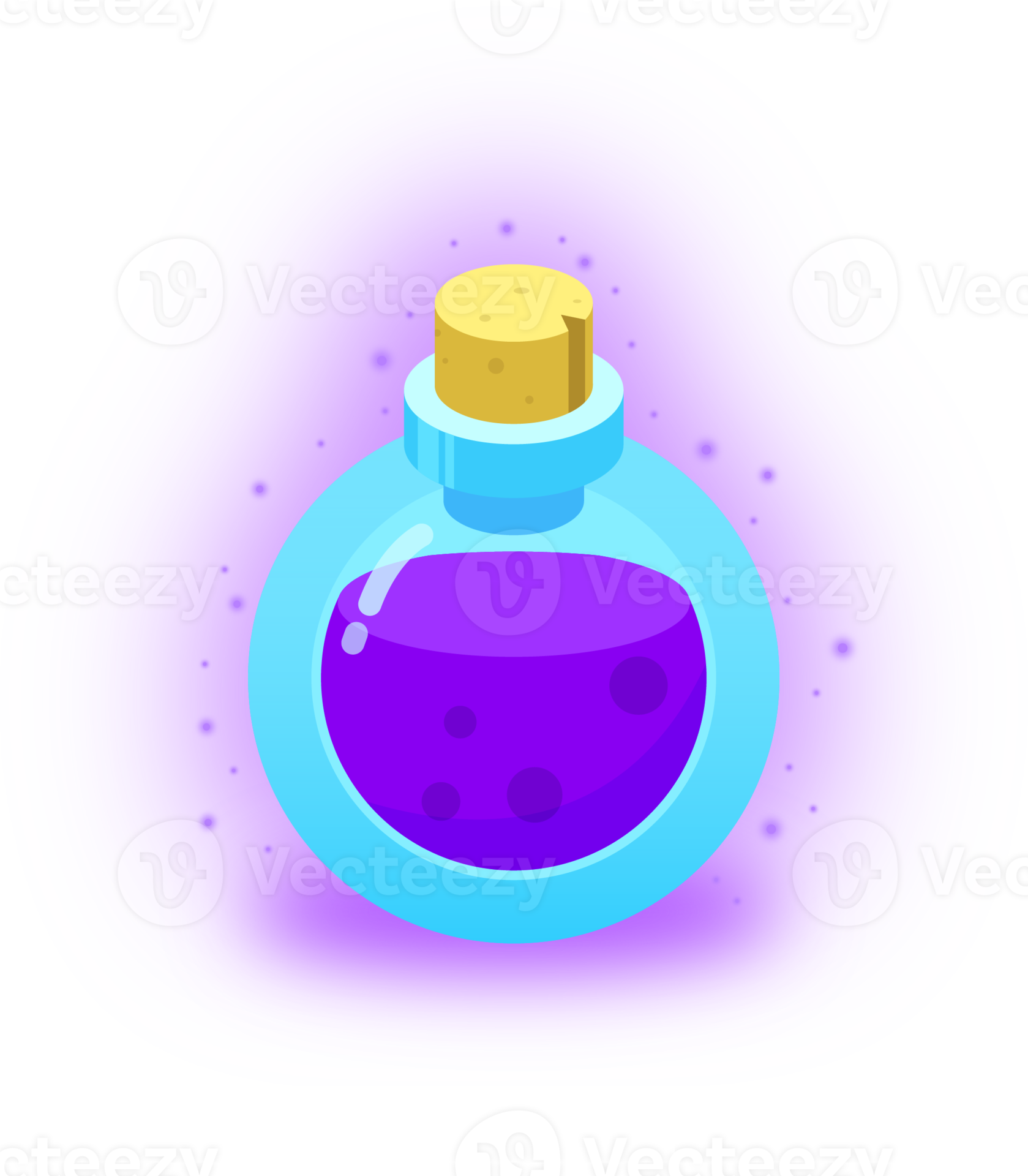 Purple potions in a bottle illustration. GUI element. 13895099 PNG