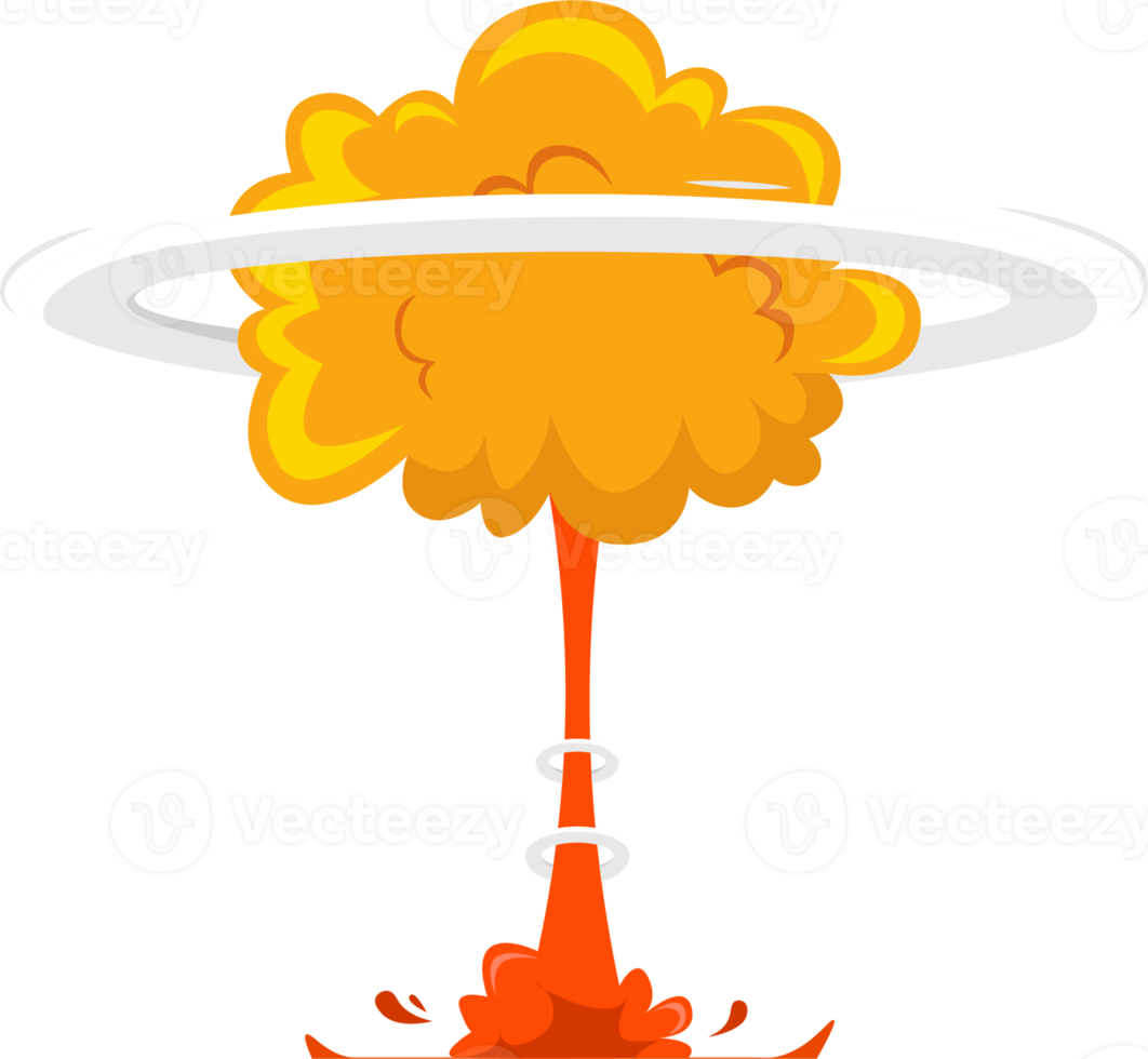 Explosion illustration effect. Comic book explosion, bombs and blast. png