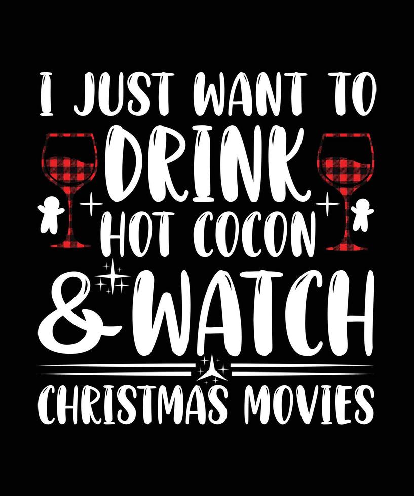 Christmas wine love T-shirt Design vector