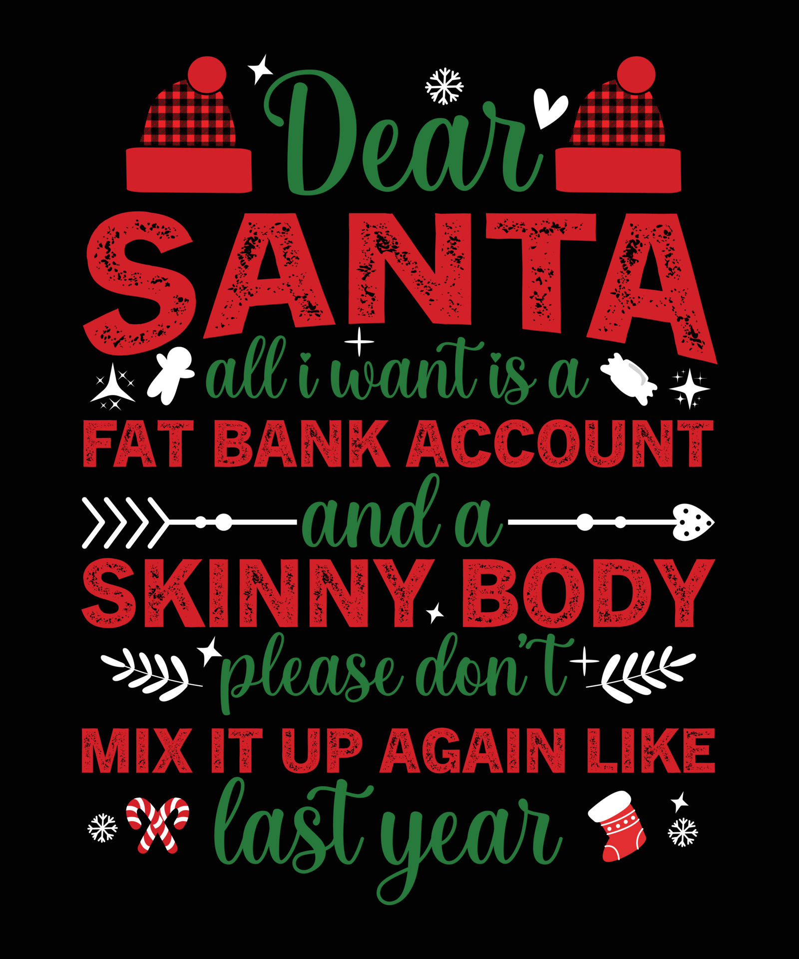 Christmas Bank Account Funny Quotes T-shirt Design 13895200 Vector Art at  Vecteezy
