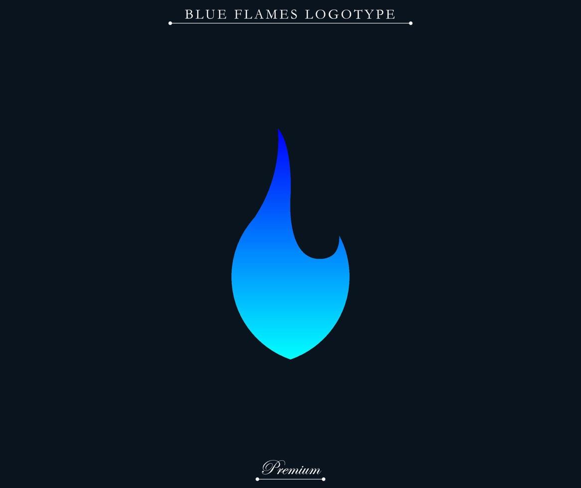 ilustración de logotipo moderno y futurista de llama azul. fuego con símbolo de gradiente azul. apto para la marca de la empresa, la mercancía de la industria, la identidad. pasos vectoriales 10 vector