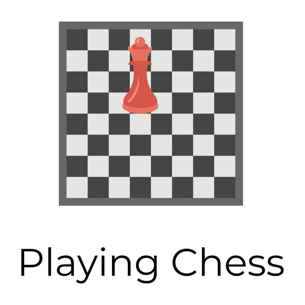 Trendy Playing Chess vector