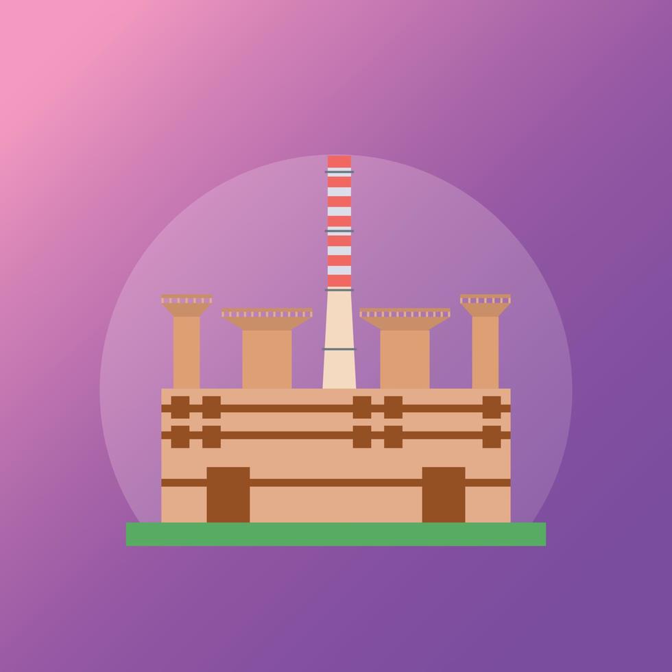 Trendy Oil Refinery vector