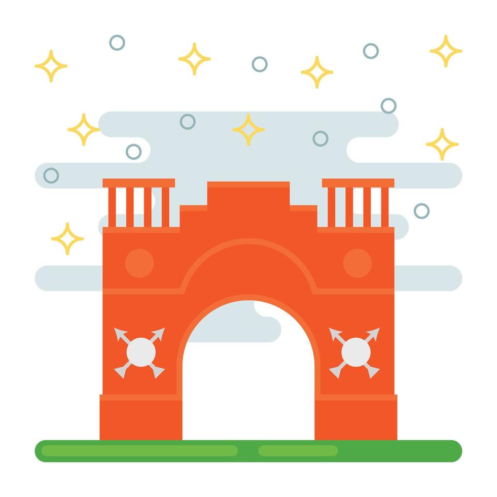 Trendy India Gate vector