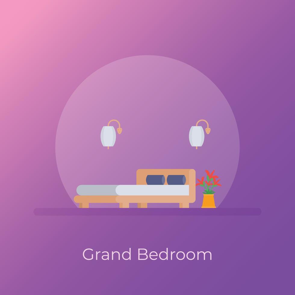 gran dormitorio de moda vector