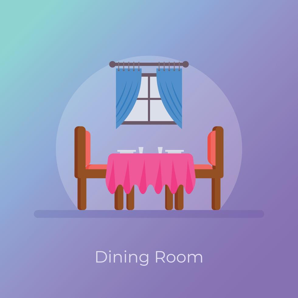 Trendy Dining Room vector