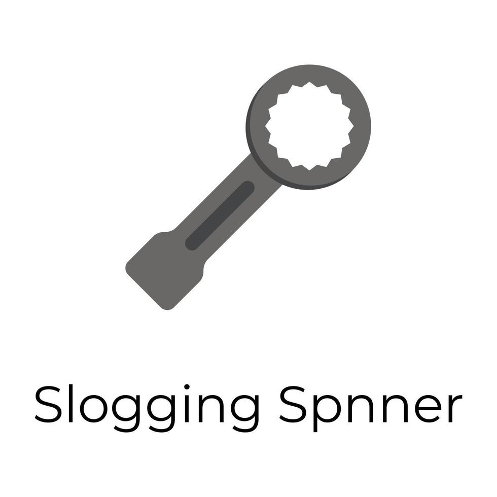 Trendy Slogging Spanner vector
