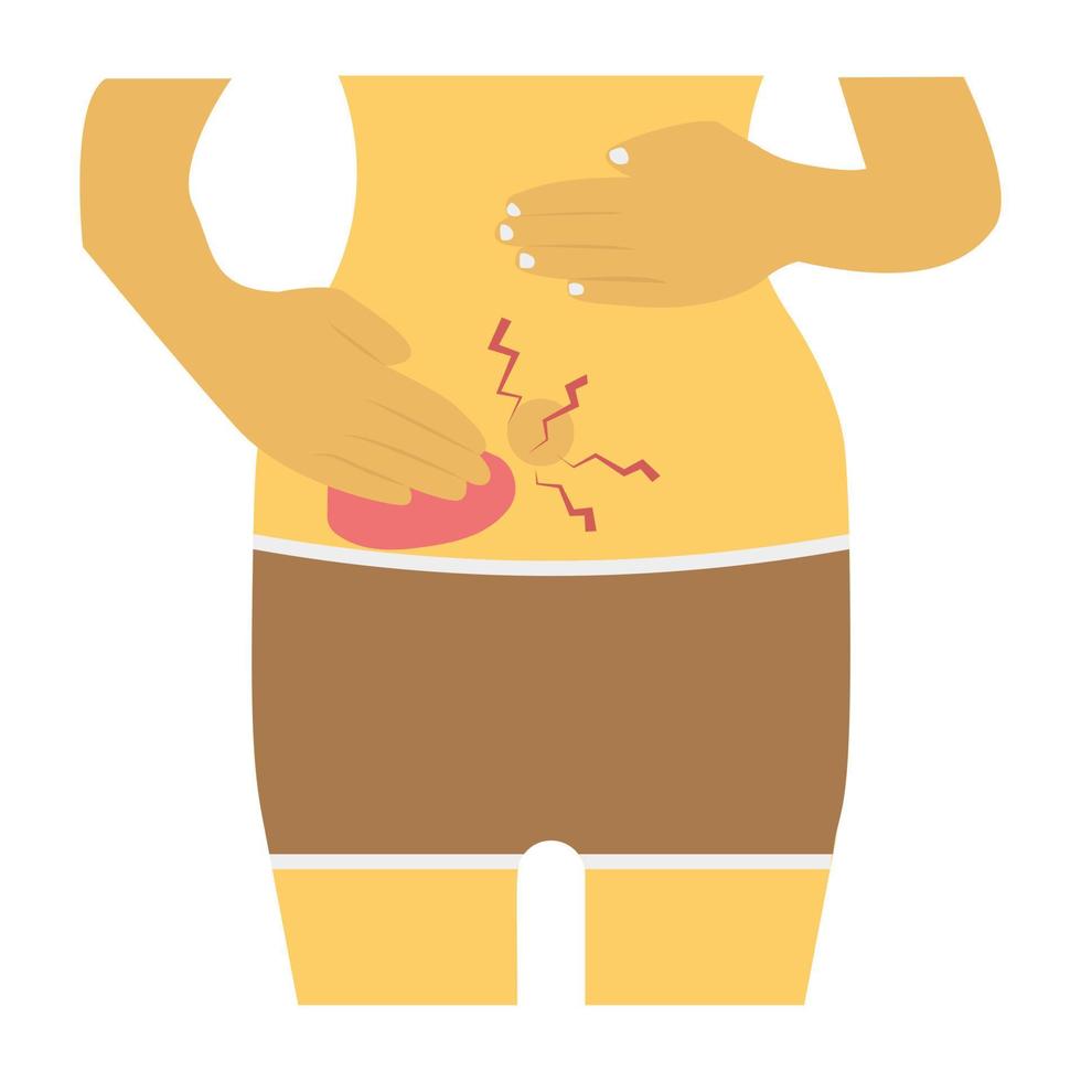 Trendy Abdominal Pain vector