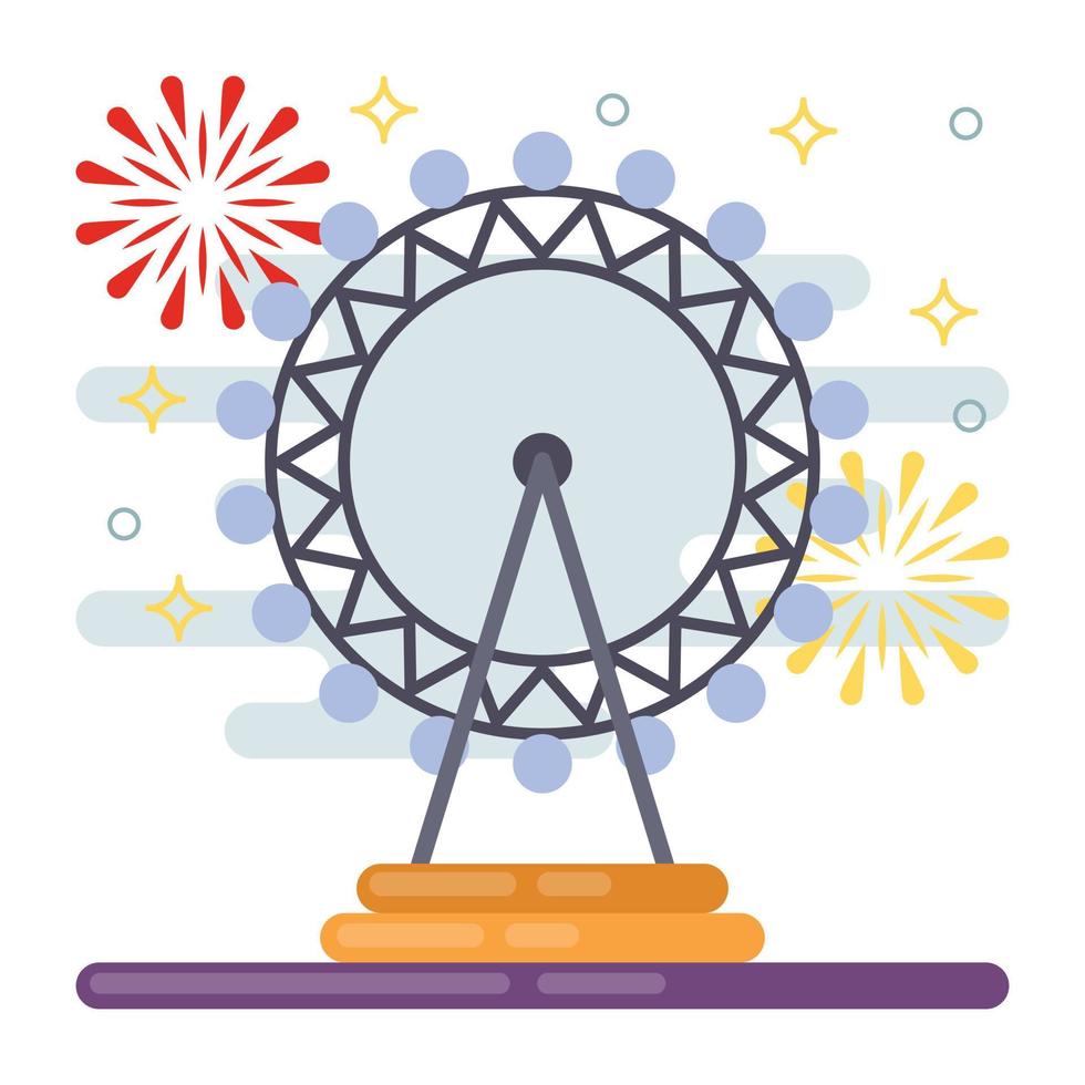 Trendy Ferris Wheel vector