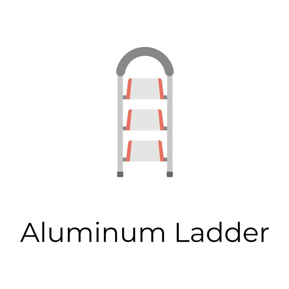 escalera de aluminio de moda vector