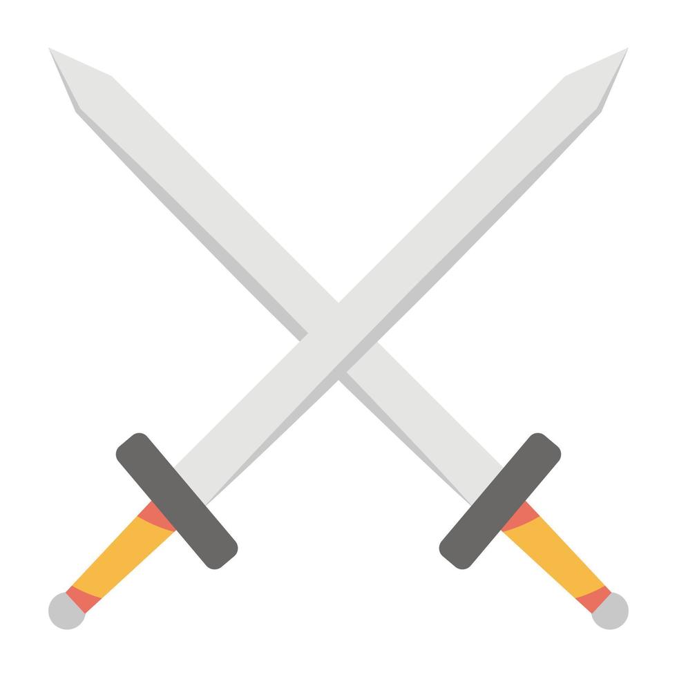 Trendy Crossed Sword vector