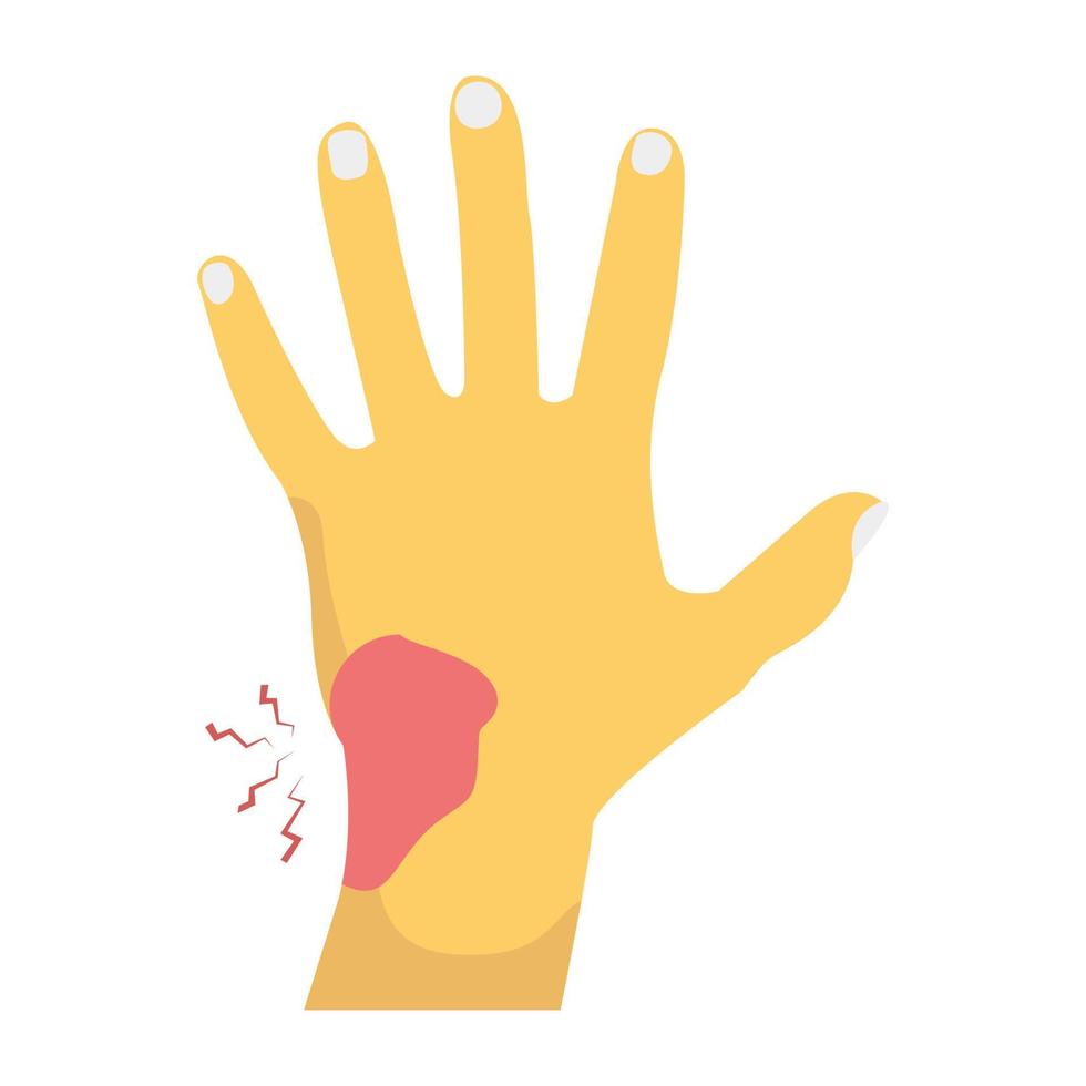 Trendy Hand Bleeding vector