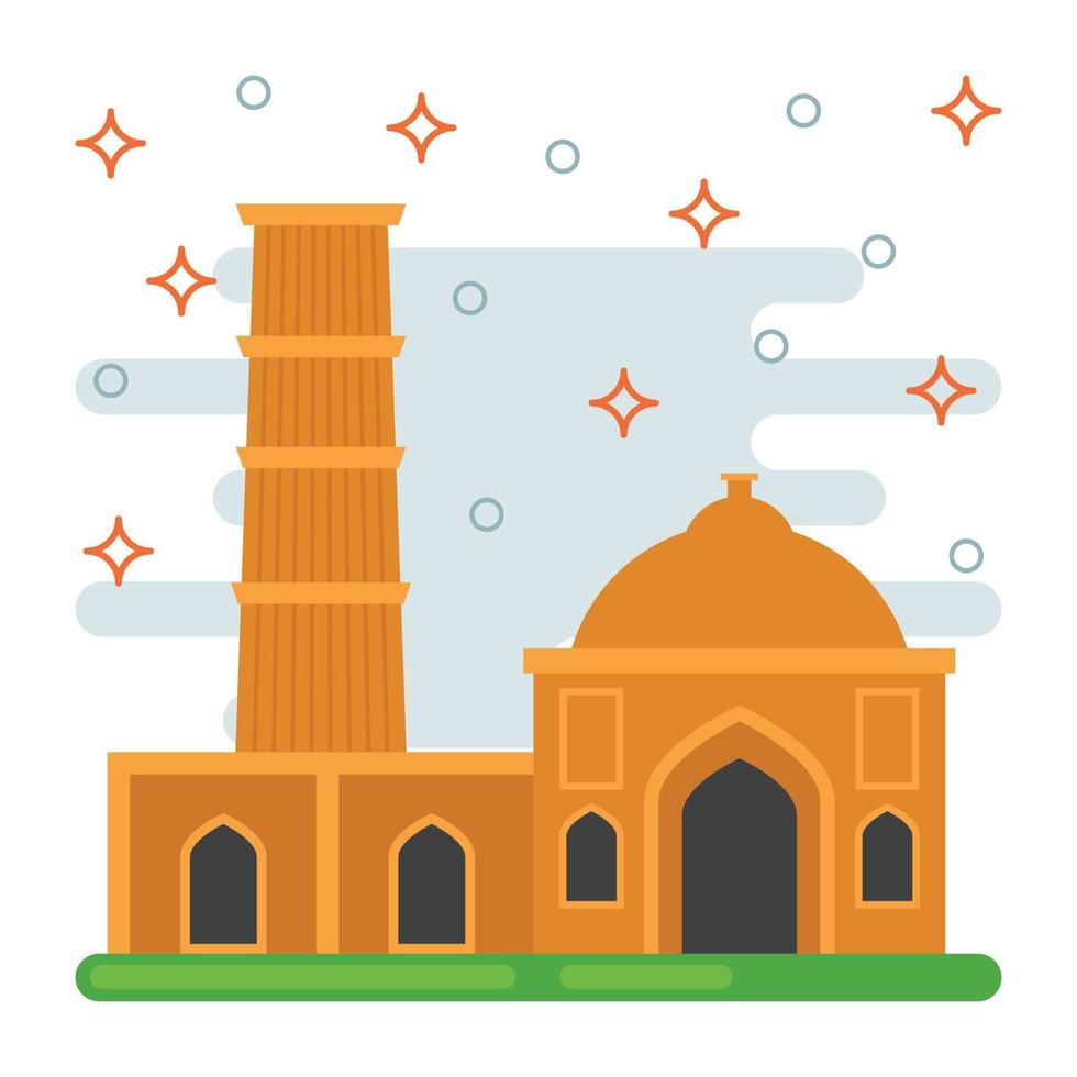 Trendy Domed Church vector