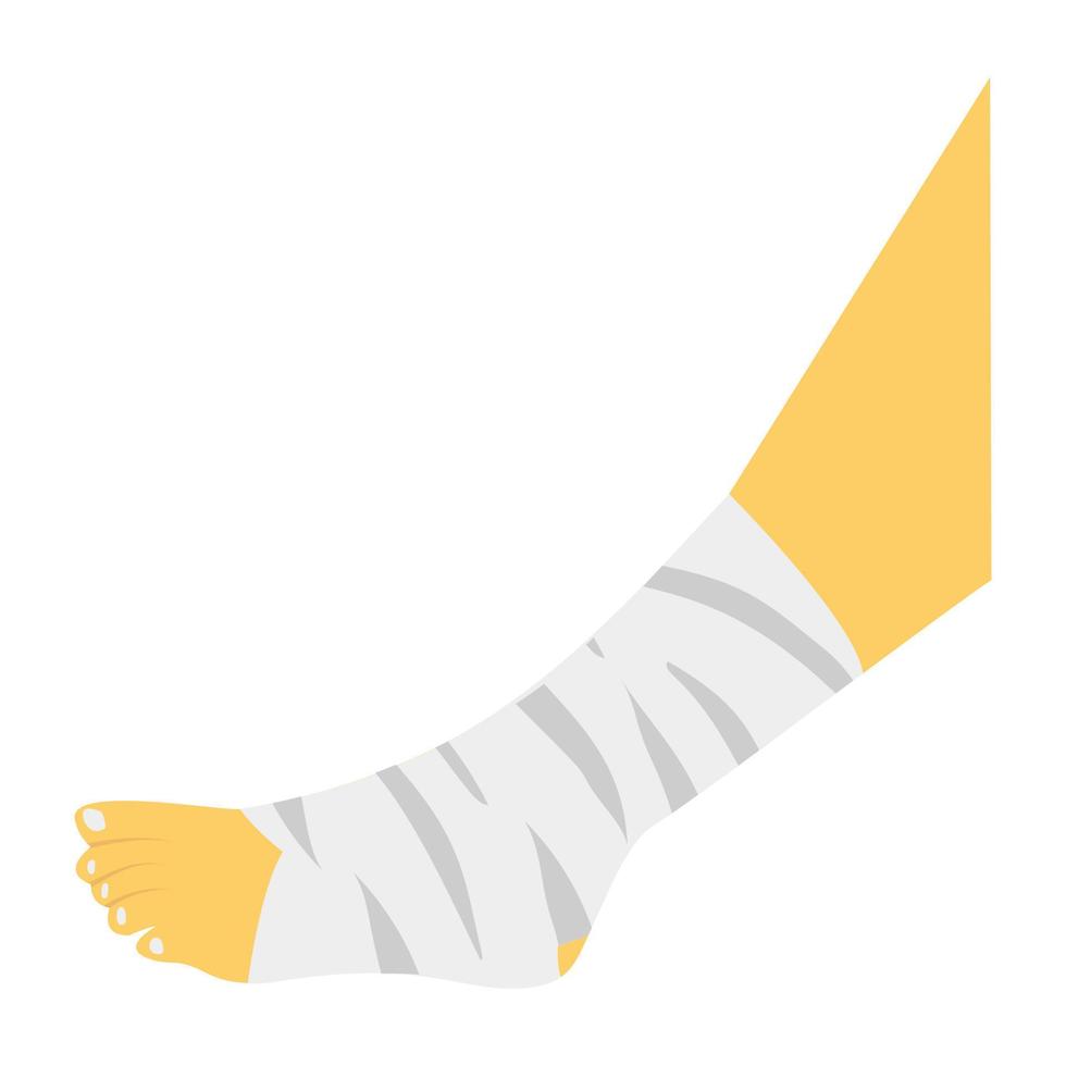 Trendy Foot Dressing vector