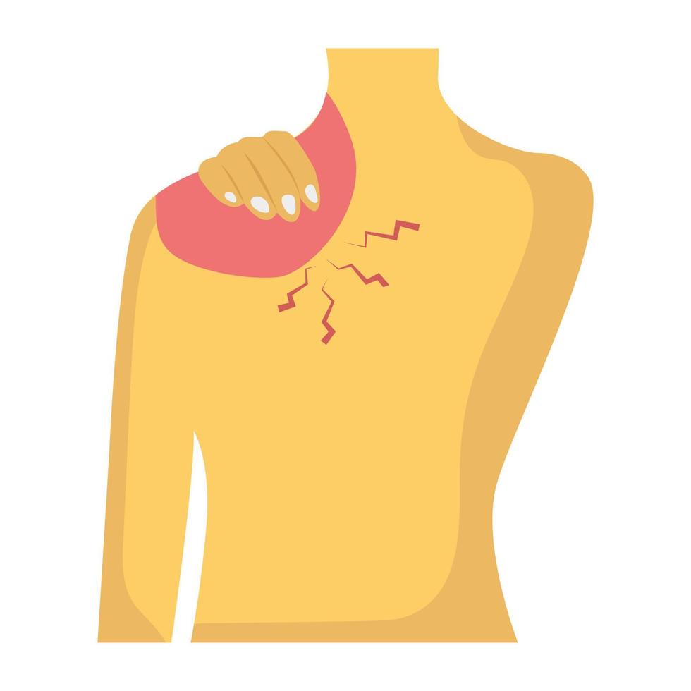 Trendy Shoulder Injury vector