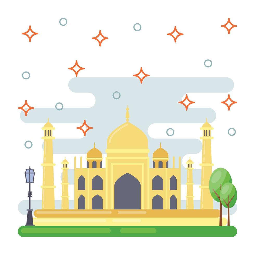 Trendy Taj Mahal vector