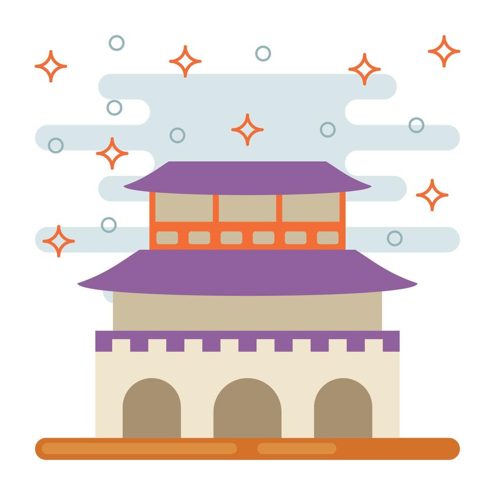 templo de moda seúl vector