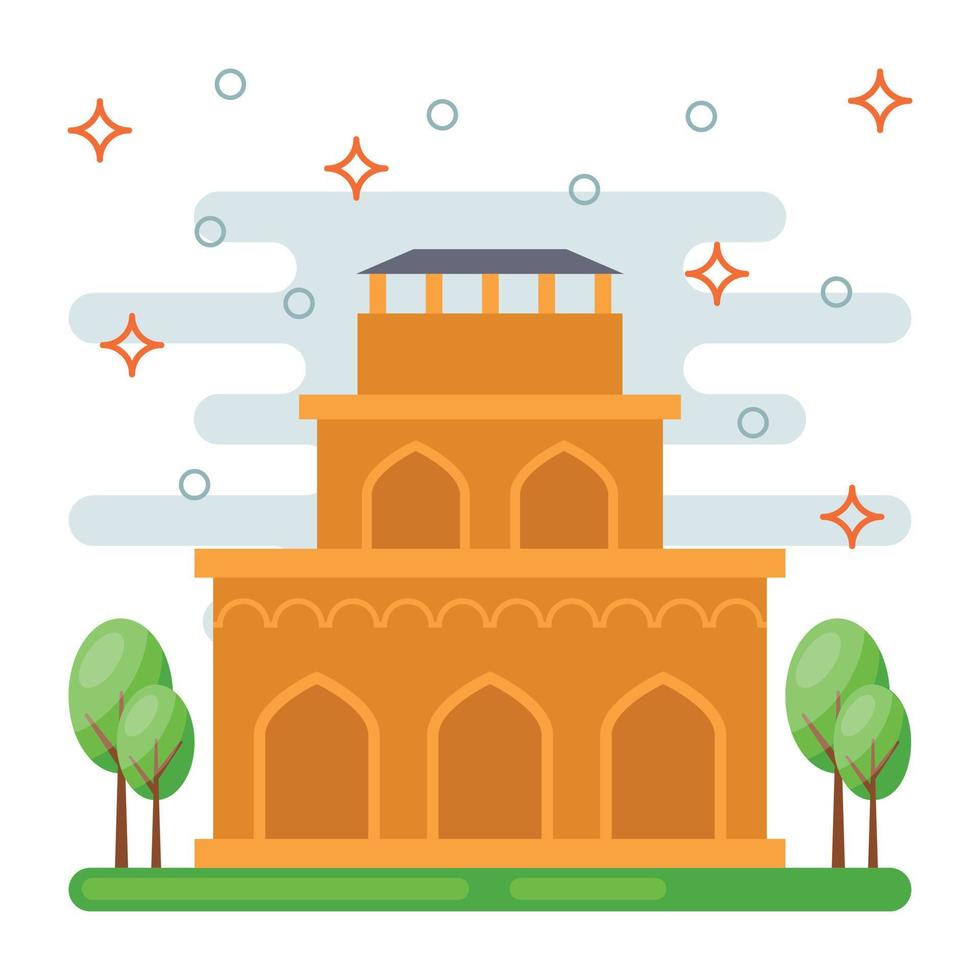 Trendy China Building vector